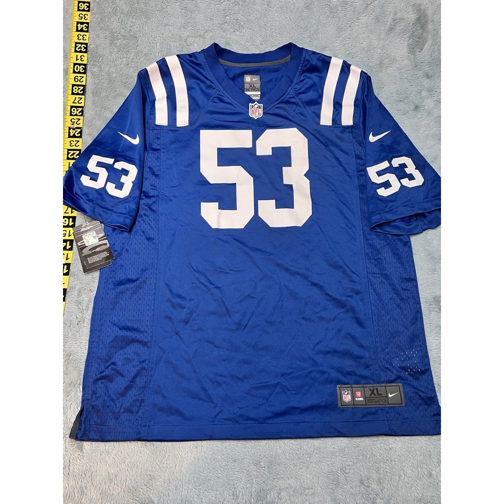 Nike Darius Leonard #53‎ Indianapolis Colts Jersey Men's Size XL On Field Blue